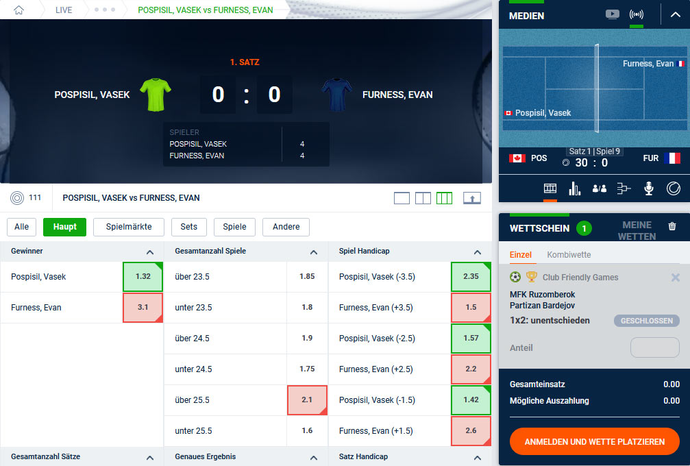 20Bet Livewetten