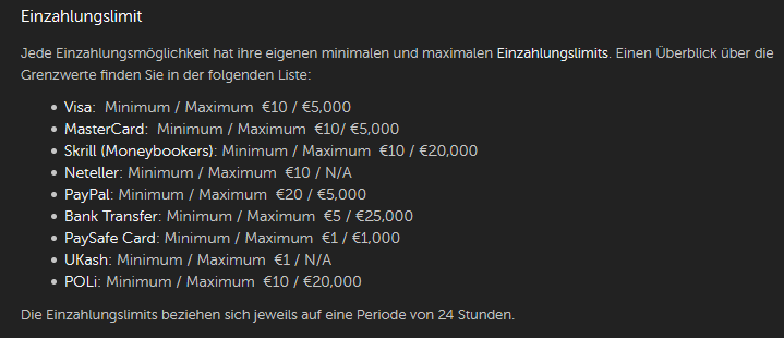 Natürlich hängen die verfügbaren Optionen stark vom jeweiligen Wettanbieter ab.